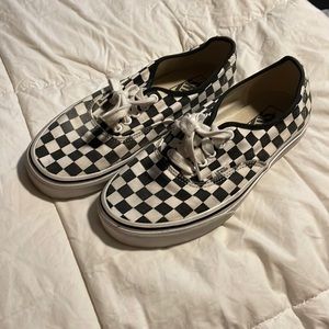 Black and white checkered vans
